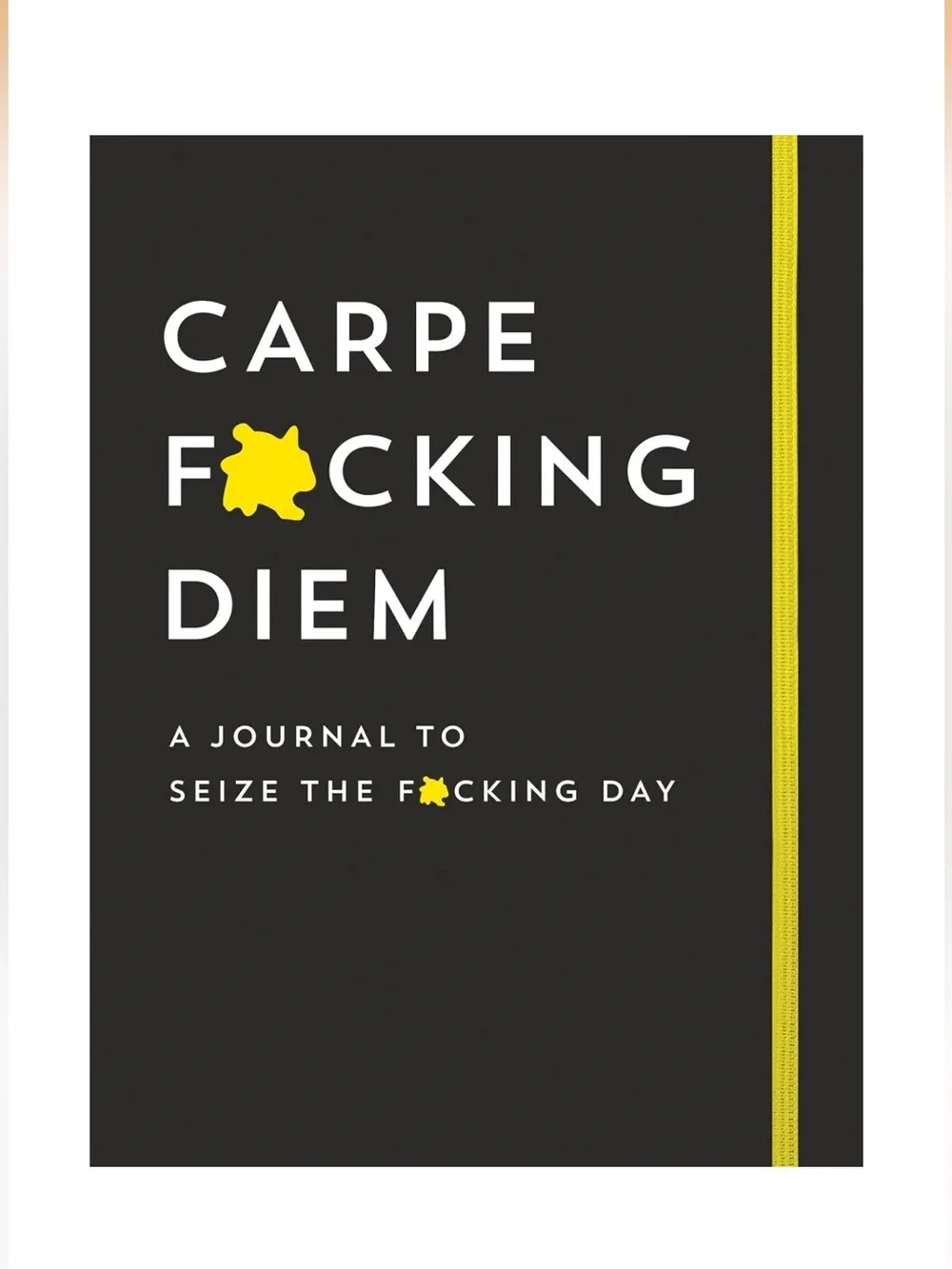 Carpe Diem Journal - Black with Yellow Accent